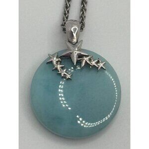 Marahlago Sterling Silver Larimar Star Design Pendant Necklace